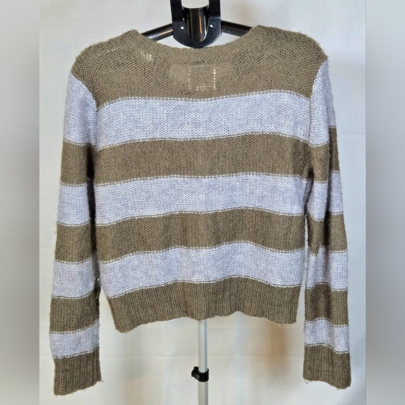 Vintage Y2K Aerie Soft Grunge Chunky Wool & Mohair Stripe Sweater, XL - Picture 2 of 3